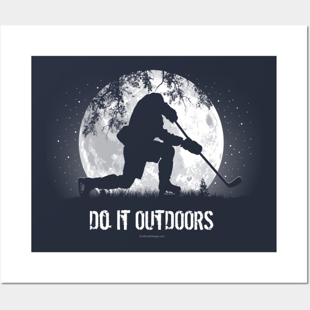 Do It Outdoors  (Hockey) Wall Art by eBrushDesign